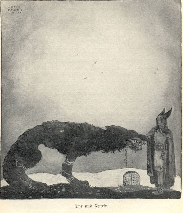 Fenrir and Garm, Wolves of Norse Myth